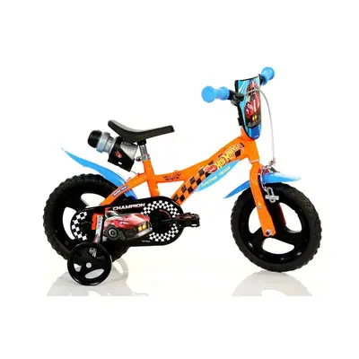 Bicicleta cu pedale, Dino Bikes, Hot Wheels, Cu roti ajutatoare, Suport cu sticla de apa, 12 inch…