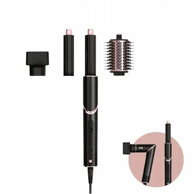 SHARK Ondulator 3-in-1 Shark FlexStyle HD424, 1400 w, 3 accesorii, 3 viteze, Negru