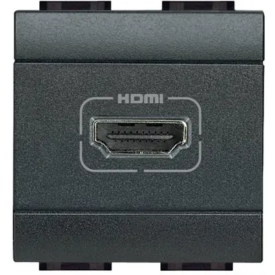 Priza HDMI 2 module Bticino Living Light L4284, antracit