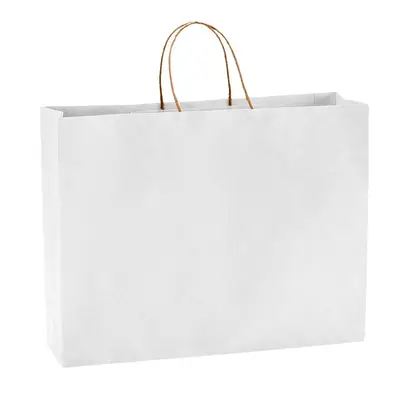 Sacoșă kraft albă 41x12x32cm - Default Title