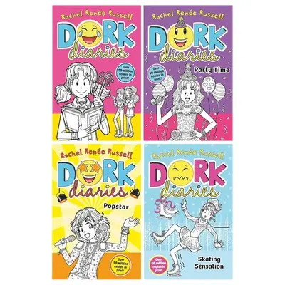 Dork Diaries Series (Book 1-4) By Rachel Renee Russell 4 Books Collection Set (Dork Diaries, Dork…