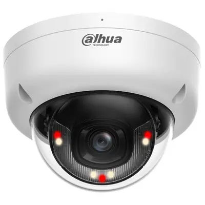 Camera IP Dome Dahua IPC-HDBW1639E1-A-IL-0280B-S6, 6MP, 2.8mm, Smart dual light 30m, Microfon, PoE…