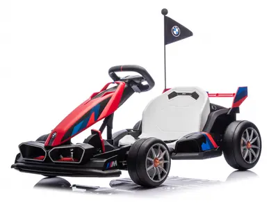 Kart electric pentru copii BMW Motosport putere 500W, sasiu ajustabil, rosu