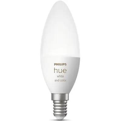 Philips Bec LED RGB inteligent Philips Hue B39, Bluetooth, Zigbee, E14, 5.3W (25W), 470 lm, lumina…