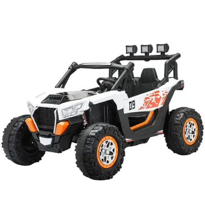 UTV electric 4x4, pentru 2 copii, Kinderauto RZR2000, 180W, 12V, echipare PREMIUM, alb