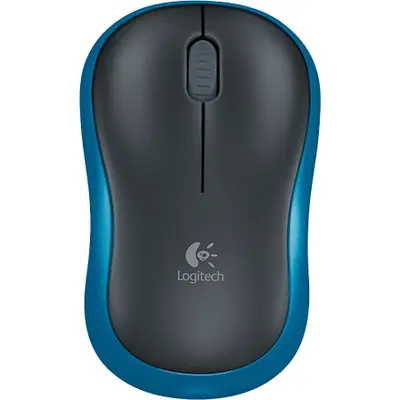 Mouse Wireless M185 Black Blue
