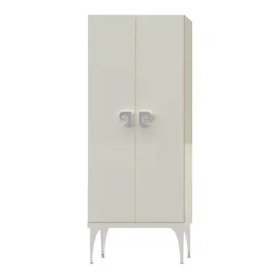 Dulap soldat baie dublu Pierre Cardin Venus alb-argintiu 70x150 cm