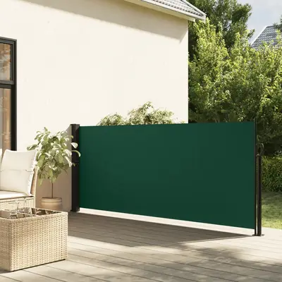 Copertina laterala retractabila, verde inchis, 120x500 cm