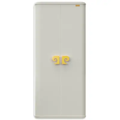 Dulap baie suspendat dublu Pierre Cardin Eva alb-auriu mat 64x146 cm