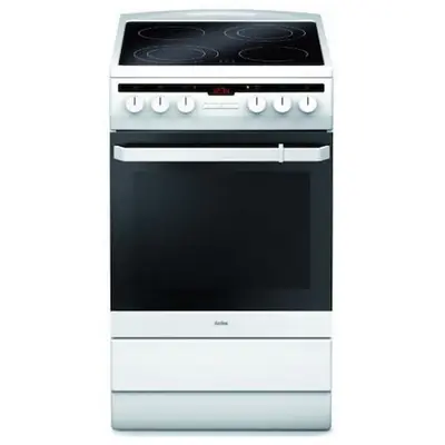 AMICA Aragaz Amica, 58CE3.315HTAQ(W), Alb, Electric, 50 cm latime, Extrudat, Placa ceramica