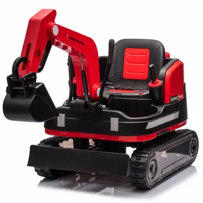 Excavator electric pentru copii Kinderauto X7, 110W, 12V-12Ah, scaun tapitat, telecomanda, echipare…