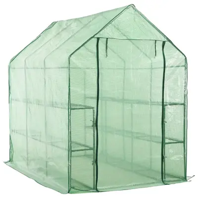 Sera inalta cu 12 rafturi, 143 x 214 x 196 cm, otel