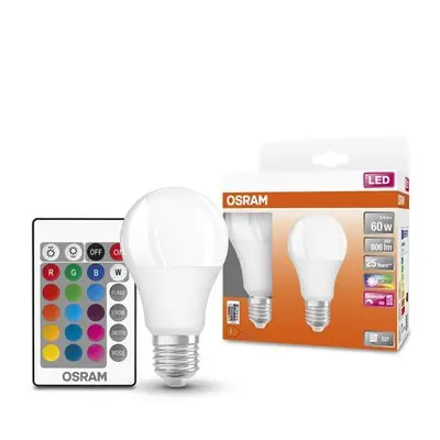 Bec LED Osram Superstar RGBW, A60, E27, 9.4 (60W), dimabil, 806 lm, lumina alba si colorata, clasa…