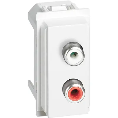 Priza dubla RCA Bticino Living Now KW4269R, alb
