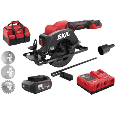 Skil 3540 DA Mini fierastrau cu acumulator „Compact brushless“, turatie 6000 /min, 3 discuri de…