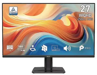 Monitor IPS LED MSI 27inch PRO MP275Q E14, WQHD (2560 x 1440), HDMI, DisplayPort, Boxe, 144 Hz, 1…
