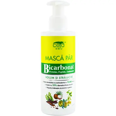 Masca de Par cu Bicarbonat pentru Volum si Stralucire cu Pompita 200ml