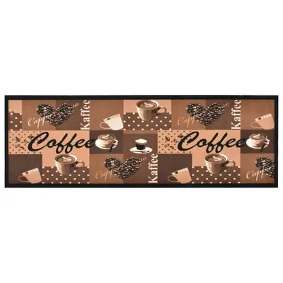 Covoras bucatarie, lavabil, maro, model cafea 60x300 cm