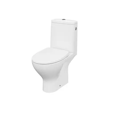 Set vas WC pe pardoseala rimless cu rezervor Cersanit 674 Moduo 43 + mecanism si capac duroplast cu…