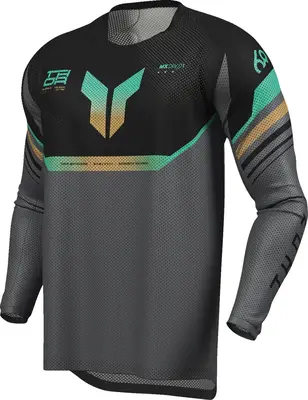 Tricou atv cross Thor Launchmode Air Raptor, culoare gri negru, marime XL
