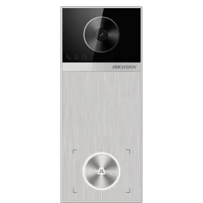 Post videointerfon wifi 6 Hikvision DS-KV6114-MWBE1, 4MP, 1x buton exit, mifare 13.56 MHz, Card…