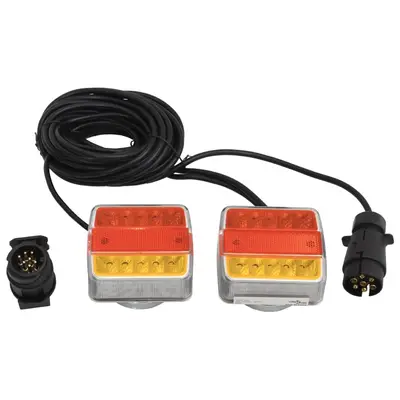 Lumini pentru remorca, 2 buc., rosu, 10,5x7,5x10 cm bec led 12v