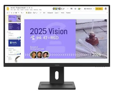 Monitor IPS LED Lenovo ThinkVision 27inch E27Q-40, QHD (2560 x 1440), HDMI, DisplayPort, Boxe…
