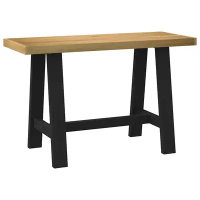Birou noain picioare in forma a 120x50x75 cm lemn masiv de pin