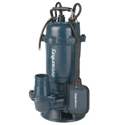 Pompa apa cu tocator, submersibila pentru fose, plutitor, corp din fonta, 550w, 270l/min…