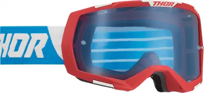 Ochelari cross atv Thor Regiment, lentila albastra, culoare albastru rosu