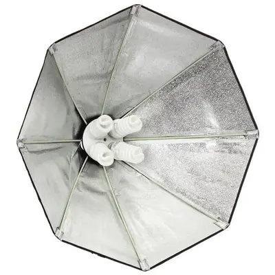 iShoot Kit suport pentru 4 becuri cu fasung E27 + softbox octogonal 65cm