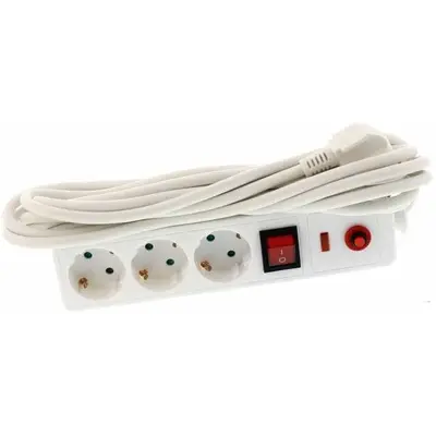 Prelungitor 3 prize, 3m cu protectie 3x1.5mmp, Well EXTS-3S3M-PROT/03-WL