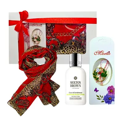 Set Veloria esarfa, lotiune corp 30 ml, martisor brosa