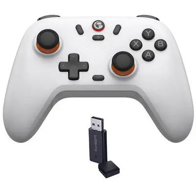 Controller fara Fir T4n Lite pentru Steam Android iOS si Switch Bluetooth 600mAh USB-C Alb