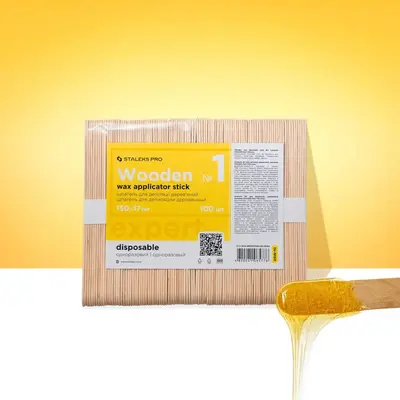 Spatula pentru epilare Staleks 150x17 mm DSW-10 - set 100buc.