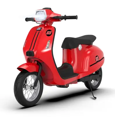 Scuter electric pentru copii, Kinderauto Retro, 350W, 24V 10Ah, roti gonflabile, music player…