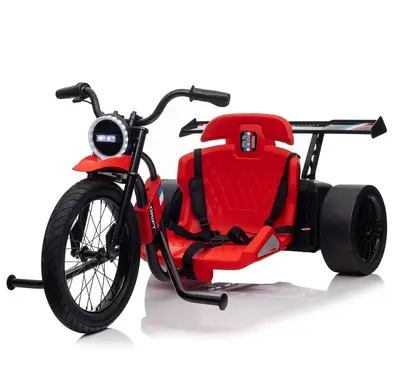 Motocicleta electrica pentru copii, Kinderauto Drift-Trike, roti moi, centura siguranta, 500W, 24V…