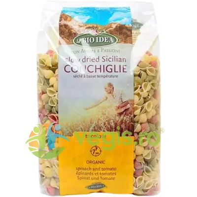 Paste Conchiglie Tricolore din Grau Dur Sicilian Ecologice/Bio 500g
