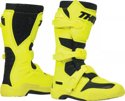 Cizme copii atv cross Thor Blitz XR, culoare galben negru, marime 33