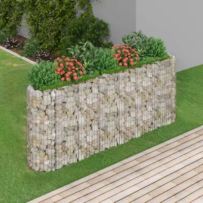 Strat inaltat gabion, 260x50x100 cm, fier galvanizat