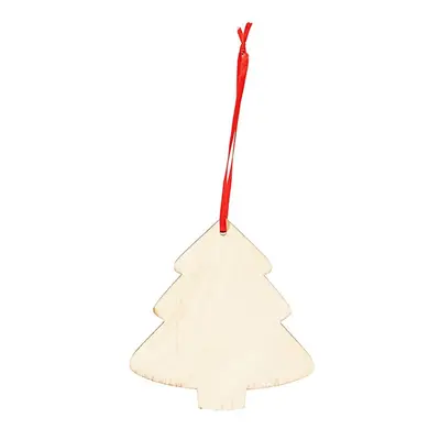Ornament brad din lemn - șnur roșu - Default Title