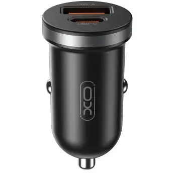 XO Design Incarcator Auto XO Design CC56, 30W, 3A, 1 x USB-A - 1 x USB-C, Negru