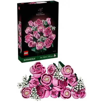 LEGO Botanicals - Buchet de trandafiri roz 10374, 789 piese