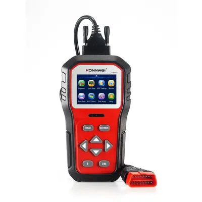 Diagnoza OBD2 KONNWEI KW860, Red, Afisare Erori + Descriere, Resetari, Live Data, Freeze Frame, ELM…