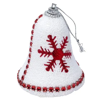 Clopoței decorativi Crăciun cu fulg (set 4 buc) - Default Title