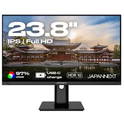 JAPANNEXT Monitor IPS LED JAPANNEXT 23.8 JN-IPS238FHDR-C65W-HSP, Full HD (1920 x 1080), HDMI…