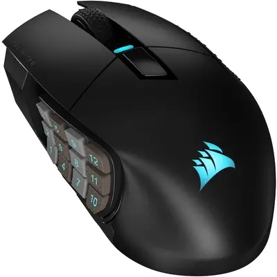 CORSAIR Mouse gaming Corsair Scimitar Elite wireless/bluetooth, acumulator, 26000 DPI, RGB