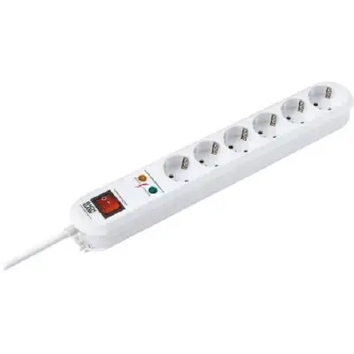 Prelungitor Bachmann, 6 prize, impamantare, protectie supratensiune (6.5kA/16A/3680W), protectie…