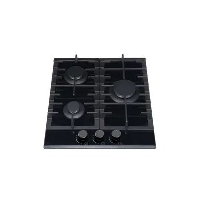 MPM Plita incorporabila MPM 45 GMH 16, Gaz, 3 zone de gatit, 45 cm, Negru