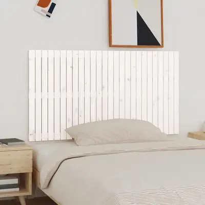 Tablie de pat pentru perete, alb, 166x3x90 cm, lemn masiv pin